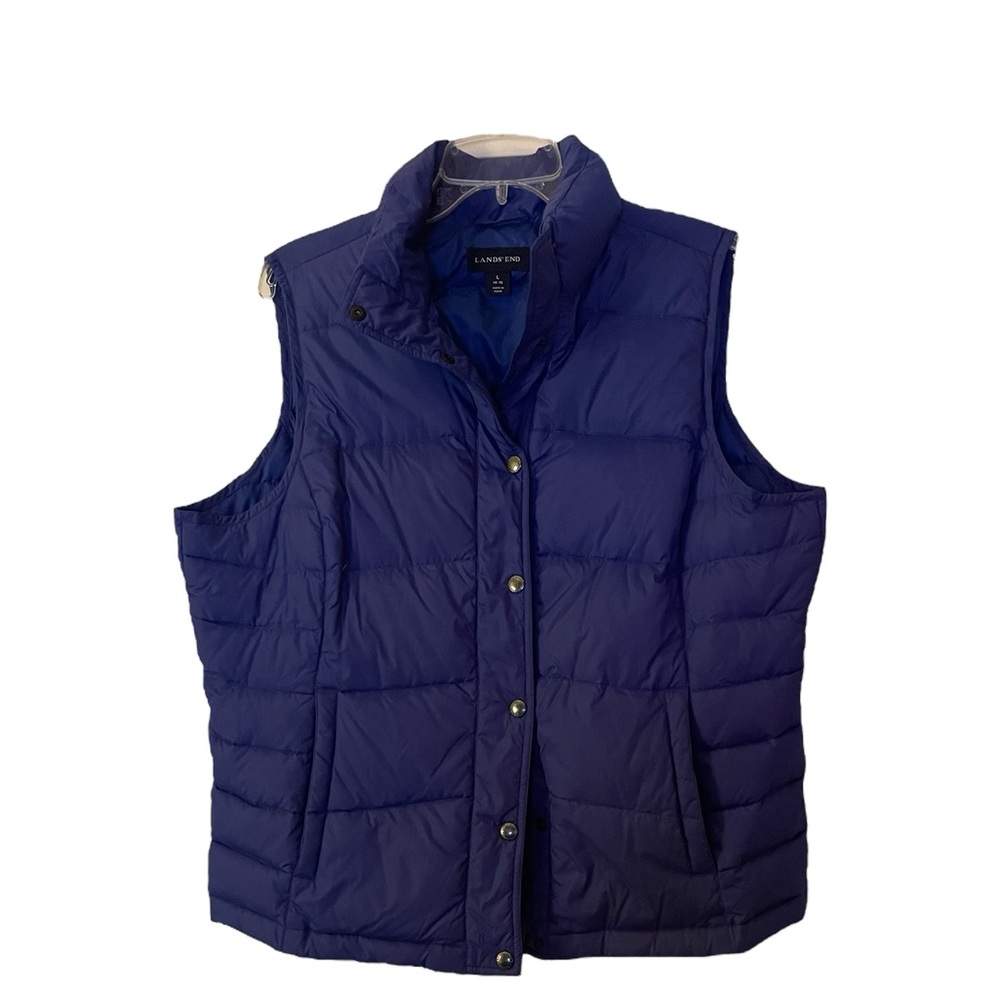 Lands' End Blue Quilted Vest for Layering